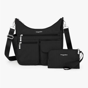 Baggallini Sleek Black Crossbody Bag